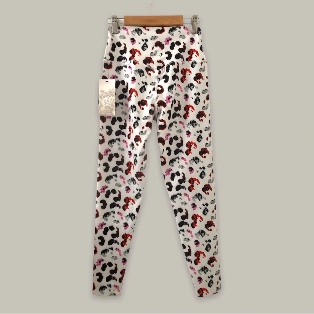 🏃🏽‍♀️Ivory Racerback Activewear Set Multicolor Animal Print SAGE COLLECTIVE - Picture 9 of 16